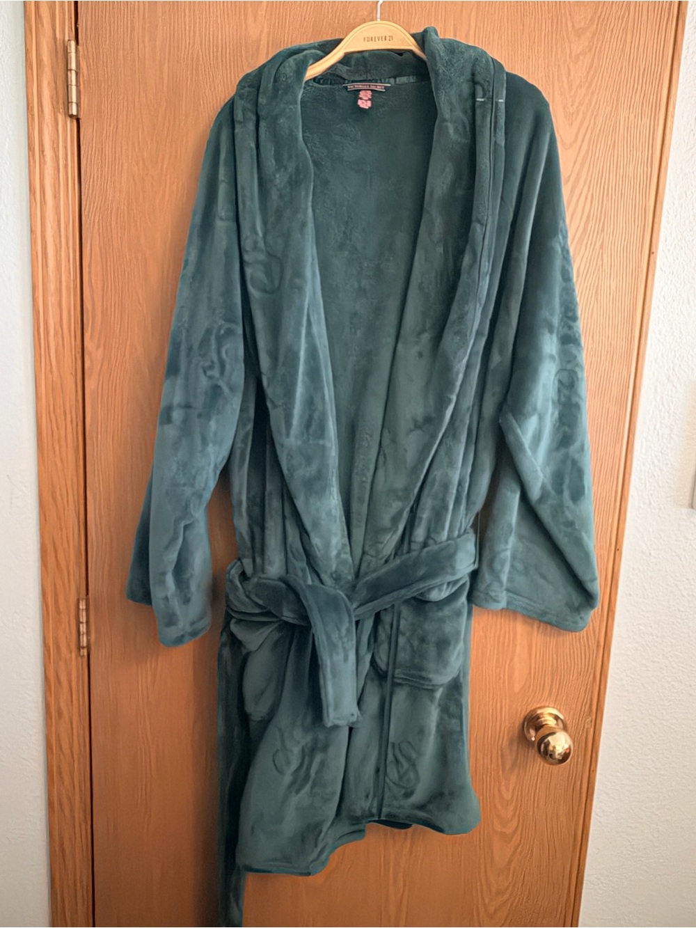 Victoria's Secret Plush Hooded Robe - green